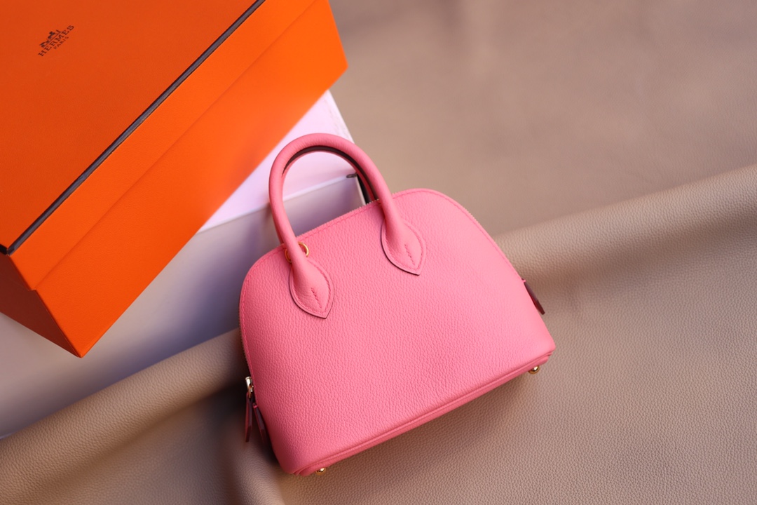 에르메스 미니 볼리드백 로즈핑크 금장 에버컬러